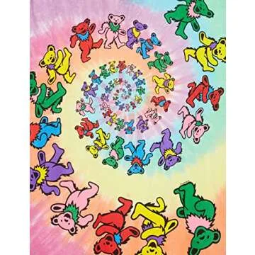 Grateful Dead Spiral Bears Tie-Dye T-Shirt - Stylish & Vibrant