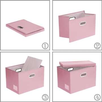 Stylish PRANDOM Collapsible Storage Box for Home Use