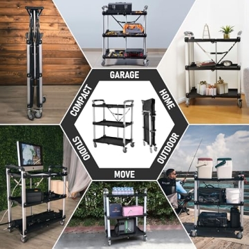 Olympia Tools Pack N Roll Cart 300lb Capacity Black