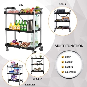 Olympia Tools Pack N Roll Cart 300lb Capacity Black