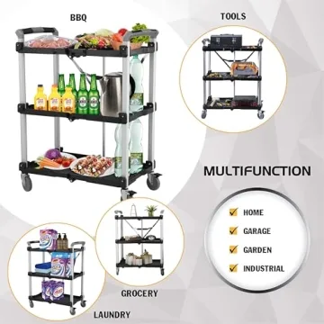 Olympia Tools Pack N Roll Cart 300lb Capacity Black