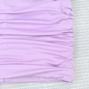 L'VOW Women's Sexy Ruched Bodycon Spaghetti Strap Backless Maxi Pencil Formal Dress