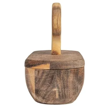 Elegant Acacia Wood Salt and Pepper Holder for Dining