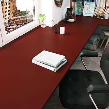 REVAMP Your Home with WESTICK Red Contact Paper – Vintage Style Peel and Stick Wallpaper for All S...