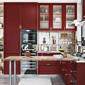 WESTICK Red Contact Paper Peel and Stick for Effortless Decor