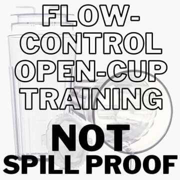 Reflo Smart Cup (Red 2-Pack) Open Training Cup, Toddler Cup, No Suction 6oz, 360 Control-Flow, USA MADE Premium High-Impact Plastic