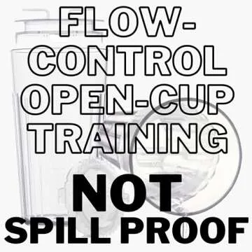 Reflo Smart Cup (Red 2-Pack) Open Training Cup, Toddler Cup, No Suction 6oz, 360 Control-Flow, USA MADE Premium High-Impact Plastic