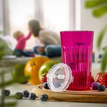 Reflo Smart Cup (Red 2-Pack) Open Training Cup, Toddler Cup, No Suction 6oz, 360 Control-Flow, USA MADE Premium High-Impact Plastic