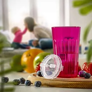 Reflo Smart Cup (Red 2-Pack) Open Training Cup, Toddler Cup, No Suction 6oz, 360 Control-Flow, USA MADE Premium High-Impact Plastic