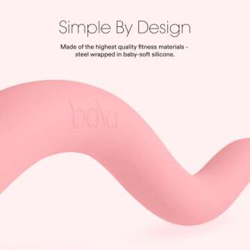 Bala Beam, 15lb, Strength Training | Press, Curl, Row, Squat and Lunge | Blush