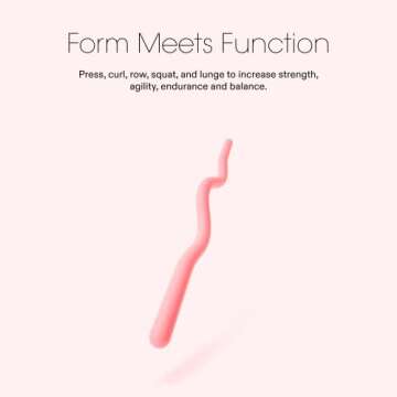 Bala Beam, 15lb, Strength Training | Press, Curl, Row, Squat and Lunge | Blush