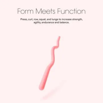 Bala Beam, 15lb, Strength Training | Press, Curl, Row, Squat and Lunge | Blush