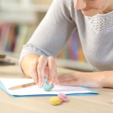 Genuine Fred Sweet Mistakes Macaron Erasers, Set of 6, Scented, Fun for School, Home, or Office