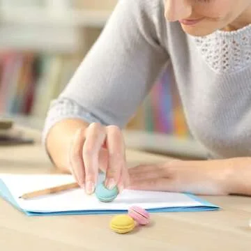 Genuine Fred Sweet Mistakes Macaron Erasers, Set of 6, Scented, Fun for School, Home, or Office