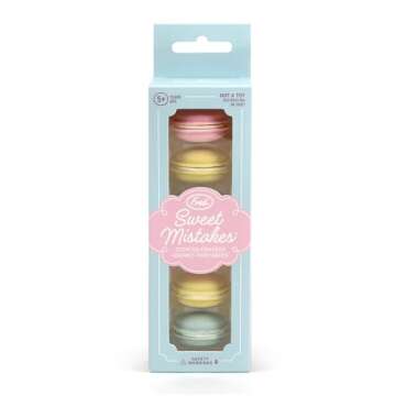 Genuine Fred Sweet Mistakes Macaron Erasers, Set of 6, Scented, Fun for School, Home, or Office