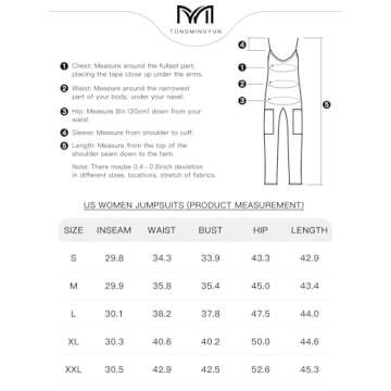 Tongmingyun Women's Cute Fleece Overalls Winter Warm Casual Jumpsuits with Zipper Pockets