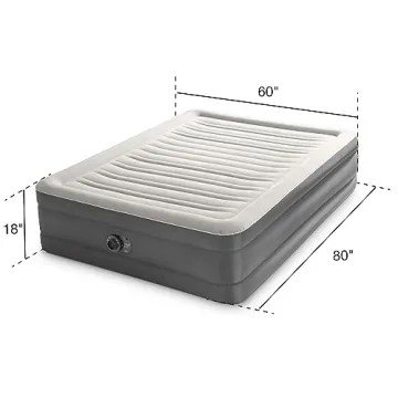 Intex 64095T TruAire Queen Air Mattress with Built-in Pump
