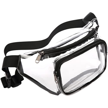 Veckle Clear Fanny Pack - Stadium Approved Adjustable Waist Bag for Events