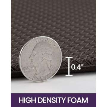 DEXI Kitchen Mats for Floor Cushioned Anti Fatigue, Set of 2, 17x29+17x59, Waterproof Stain Resistant Standing Mat, Supportive Memory Foam Rugs for Front Sink Office Laundry, Brown