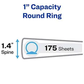 Avery Durable View 3 Ring Binder - 1 Inch Round Rings