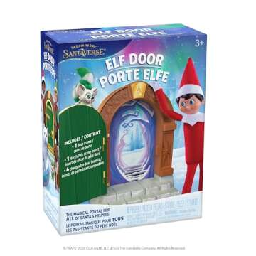 The Elf on the Shelf Elf Door Kit - The Magical Elf Portal Door for Santa’s Helpers - Includes 4 D...