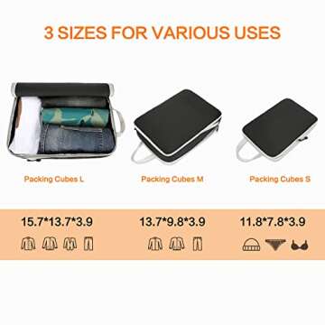 BlingTwinkle Compression Packing Cubes for Stress-Free Travel