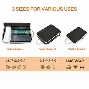 BlingTwinkle Compression Packing Cubes for Stress-Free Travel