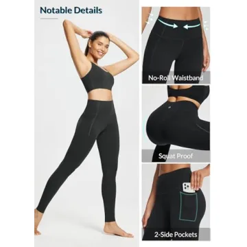 BALEAF Freeleaf Women's 7/8 Yoga Leggings with Pockets, High Waisted 27" Workout Lounge Leggings Cozy Soft Athletic Pants
