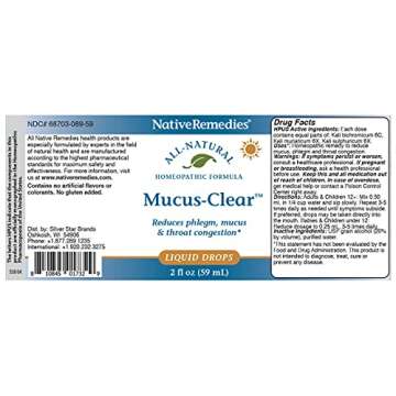NativeRemedies Mucus-Clear for Natural Mucus Relief