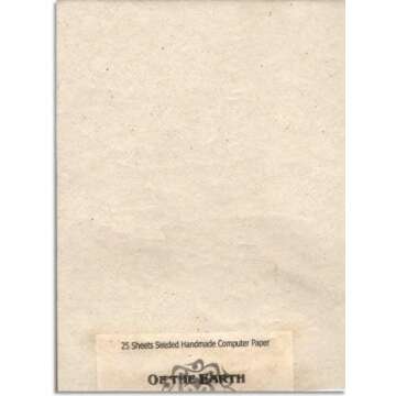 Eco-Friendly Plantable Printer Paper - 50 Sheets Total