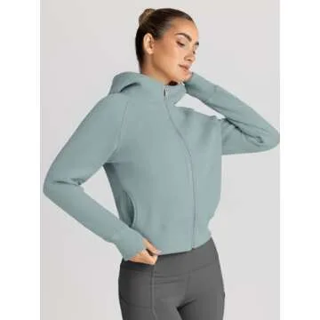 Trendy Queen Women’s Zip-Up Cropped Hoodie for Comfy Fall Style
