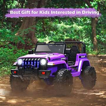 INFANS Kids Ride on Car Truck with 2.4G Remote Control, 12V Battery Powered Electric Cars for Kids w...