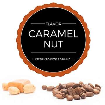 Stone Street Flavored Ground Coffee, Caramel Nut, Freshly Roasted, 100% Colombian Arabica, Gourmet C...