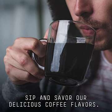 Stone Street Flavored Ground Coffee, Caramel Nut, Freshly Roasted, 100% Colombian Arabica, Gourmet Coffee, Medium Roast, Sweet Nutty Dessert Flavor, 1 LB