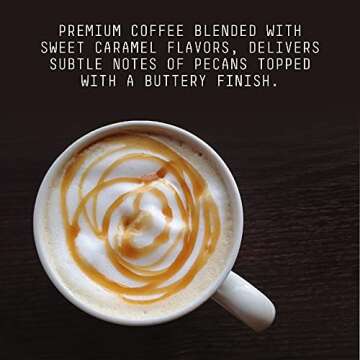 Stone Street Flavored Ground Coffee, Caramel Nut, Freshly Roasted, 100% Colombian Arabica, Gourmet Coffee, Medium Roast, Sweet Nutty Dessert Flavor, 1 LB
