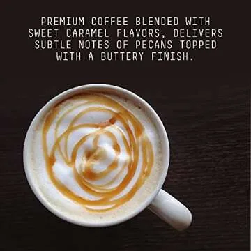 Stone Street Flavored Ground Coffee, Caramel Nut, Freshly Roasted, 100% Colombian Arabica, Gourmet Coffee, Medium Roast, Sweet Nutty Dessert Flavor, 1 LB