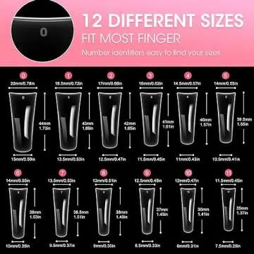 Krofaue XXL Clear Duck Nail Tips 120pcs For All Sizes