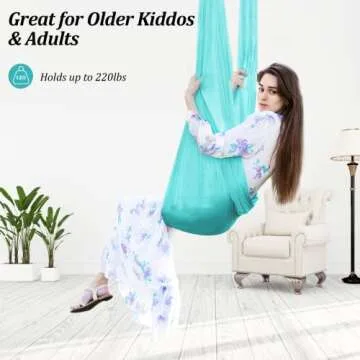 Therapy Swing for Kids with Special Needs (Hardware Included) Snuggle Swing Cuddle Indoor Outdoor Adjustable Hammock for Children with Autism, ADHD, Aspergers, Sensory Integration