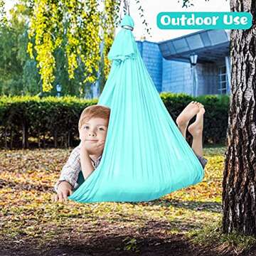 Therapy Swing for Kids with Special Needs (Hardware Included) Snuggle Swing Cuddle Indoor Outdoor Adjustable Hammock for Children with Autism, ADHD, Aspergers, Sensory Integration