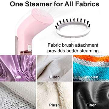 Mini Handheld Steamer for Clothes Garment, Portable Travel Garment Steamer, Powerful Iron Wrinkles R...