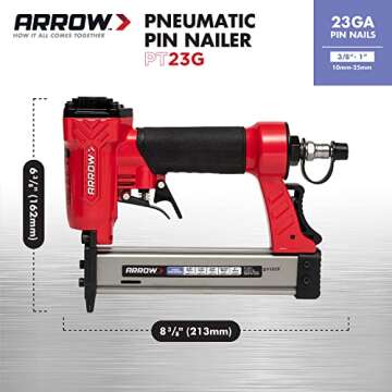 Arrow PT23G Compact Pneumatic Nail Gun for Crafts