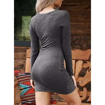 Chic Acelitt Summer Ruched Bodycon Dress for Women