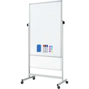 32x48" Mobile Whiteboard on Wheels – Adjustable & Double-Sided