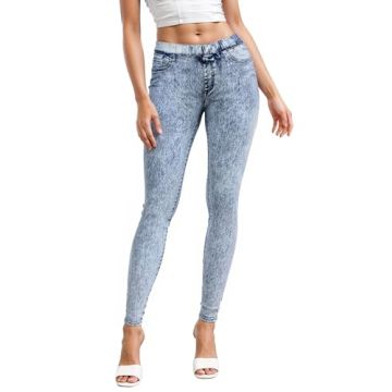 Stylish Stretchy Slim Fit Pull-On Jeans for Women