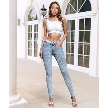 Stylish Stretchy Slim Fit Pull-On Jeans for Women