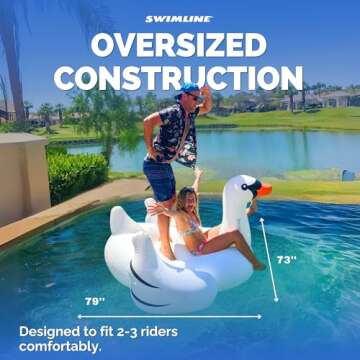 SWIMLINE Giant Inflatable Swan Float for Pool Fun