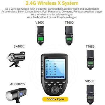 GODOX Xpro-S TTL 2.4G Wireless X System Remote Flash Trigger for Sony a77II a77 a99 ILCE-6000L a9 A7R A7RIII a350 DSC-RX10 for Godox TT685S TT350S V860II-S … B079JWNV3M