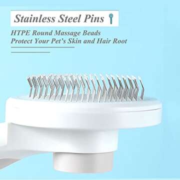 SimpleDot Self Cleaning Slicker Brush for All Pets