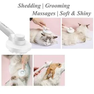 SimpleDot Self Cleaning Slicker Brush for All Pets