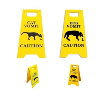 Humorous Cat Vomit Sign - Perfect for Cat Lovers